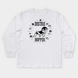 Distro Hopper Linux User Geek Kids Long Sleeve T-Shirt